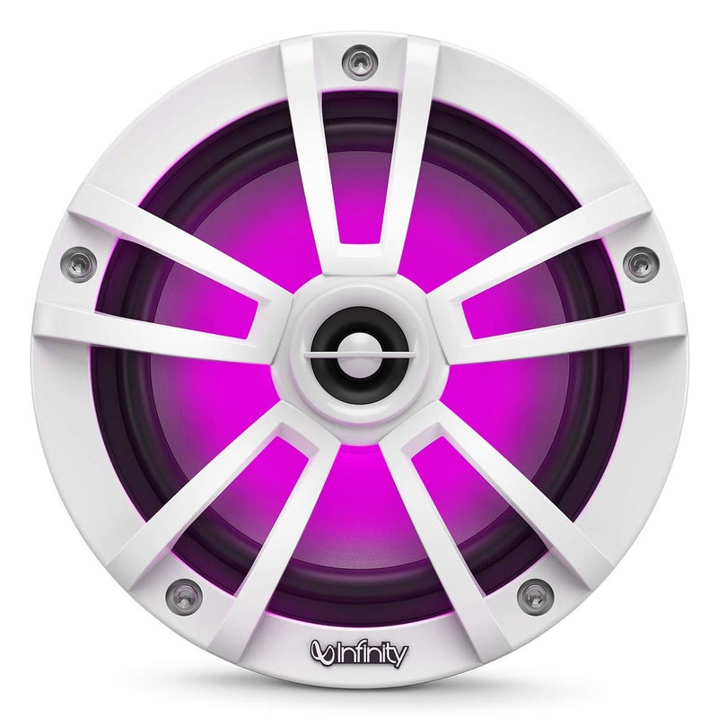 Infinity 622MLW Marine 6.5 Inch RGB LED Coaxial Speakers - White - Image 5